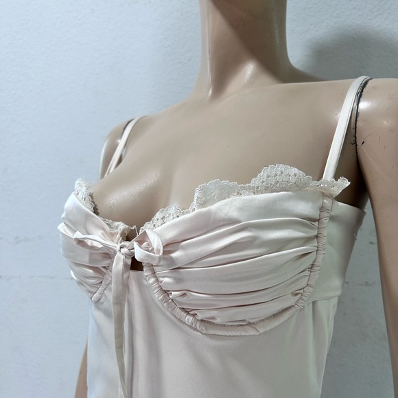 Babyboo Chic Cream Slip Dress with Slit - Picture 4 of 16